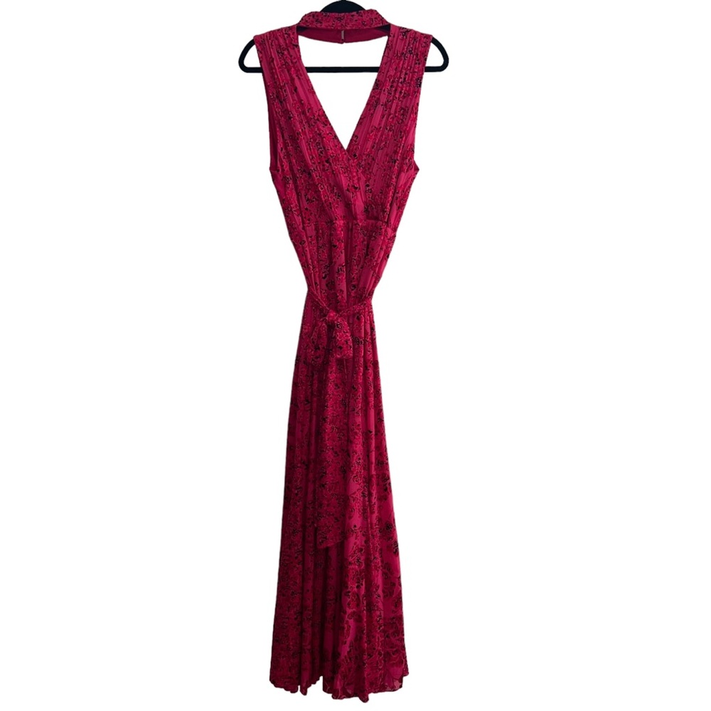 NEW NWT Alice + Olivia Aggie Maxi Dress Bright Pink Multi - Picture 4 of 15